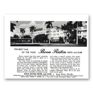 1959 Boca Raton Hotel and Club Print Ad | Best Time Year
