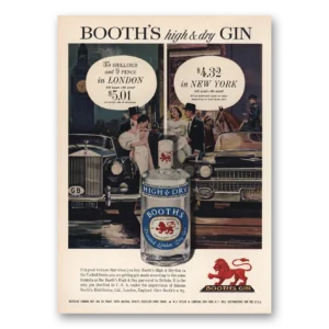 1959 Booths Gin Print Ad | London