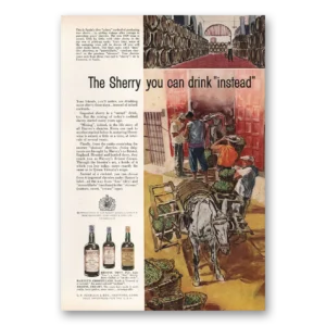 1959 Harveys Bristol Cream Print Ad | Drink Instead