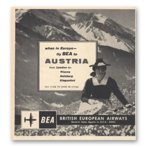 1959 British European Airways Print Ad | Fly Bea