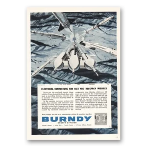 1959 Burndy Print Ad | Research Missiles