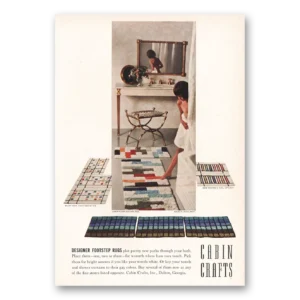1959 Cabin Crafts Print Ad | Footstep Rugs