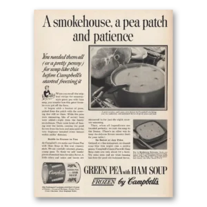 1959 Campbells Pea Soup Print Ad | Frozen Soup