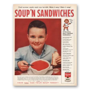 1959 Campbells Soup Print Ad | Soup N Sandwiches