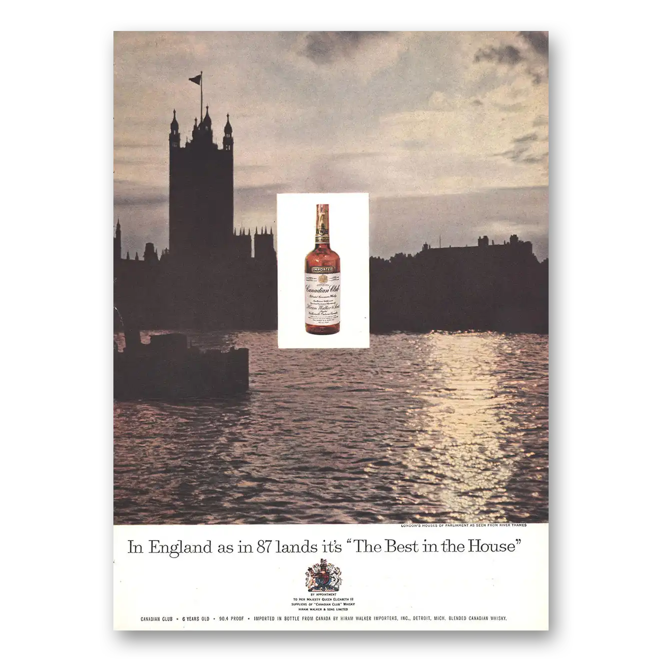 1959 Canadian Club Print Ad | England