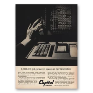 1959 Capital Airlines Print Ad | Jet Powered