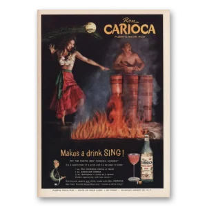 1959 Carioca Rum Print Ad | Drink Sing