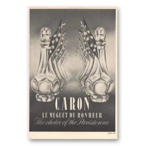 1959 Caron Le Muguet Du Bonheur Perfume Print Ad | Choice Parisienne