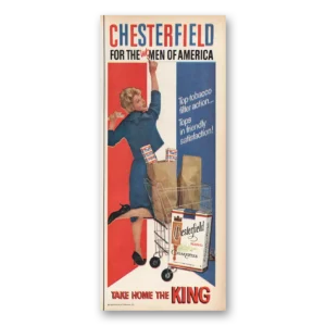 1959 Chesterfield Cigarettes Print Ad | For The Women Of America