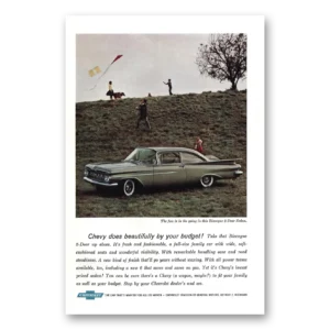 1959 Chevrolet Biscayne Print Ad | Kite Flying