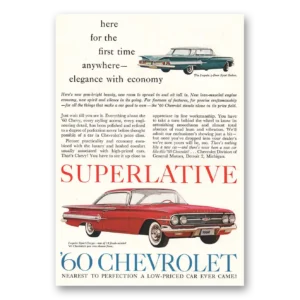 1960 Chevrolet Impala Print Ad | Superlative 60