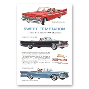 1959 Chrysler Windsor Print Ad | Sweet Temptation