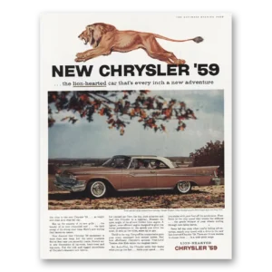 1959 Chrysler Windsor Print Ad | Lion Hearted