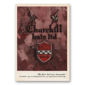 1959 Churchill Hats Ltd Print Ad | Finer Hat