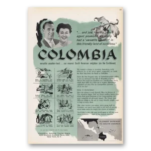 1959 Colombia Tourism Print Ad | Neighbor
