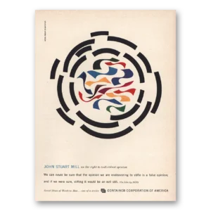 1959 Container Corporation of America Print Ad | John Stuart Mill