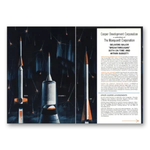 1959 Cooper Development Print Ad | Advanced Research Rocketry
