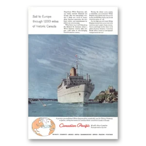 1959 Canadian Pacific Print Ad | White Empress