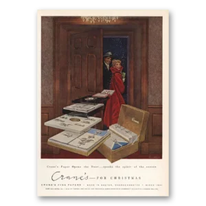 1959 Cranes Fine Papers Print Ad | Christmas
