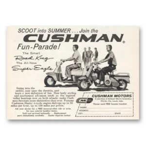 1959 Cushman Road King and Eagle Print Ad | Scoot Into Summer