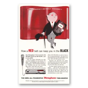 1959 Dictaphone Print Ad | Red Belt