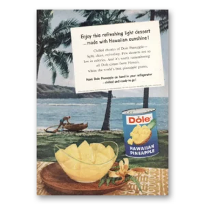 1959 Dole Pineapple Print Ad | Hawaiian Sunshine