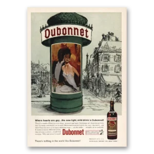 1959 Dubonnet Wine Print Ad | Hearts Gay