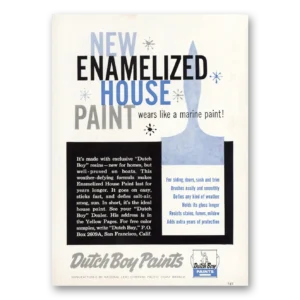 1959 Dutch Boy Paint Print Ad | House Paint