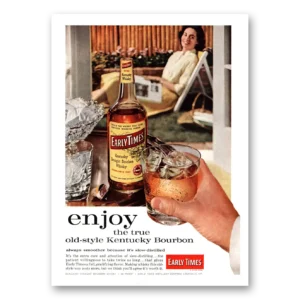 1959 Early Times Whisky Print Ad | Kentucky Bourbon