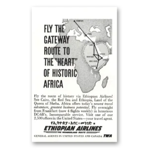 1959 Ethiopian Airlines Print Ad | Historic Africa