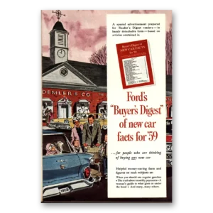 1959 Ford Motor Company Print Ad | Buyers Digest