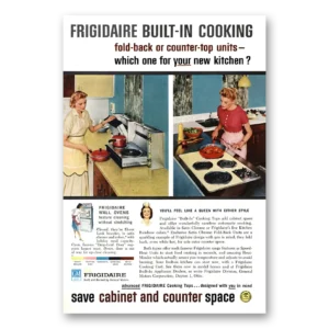 1959 Frigidaire Oven Range Print Ad | Fold Back