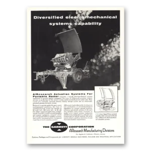 1959 Garrett AiResearch Print Ad | Diversified Electromechanical