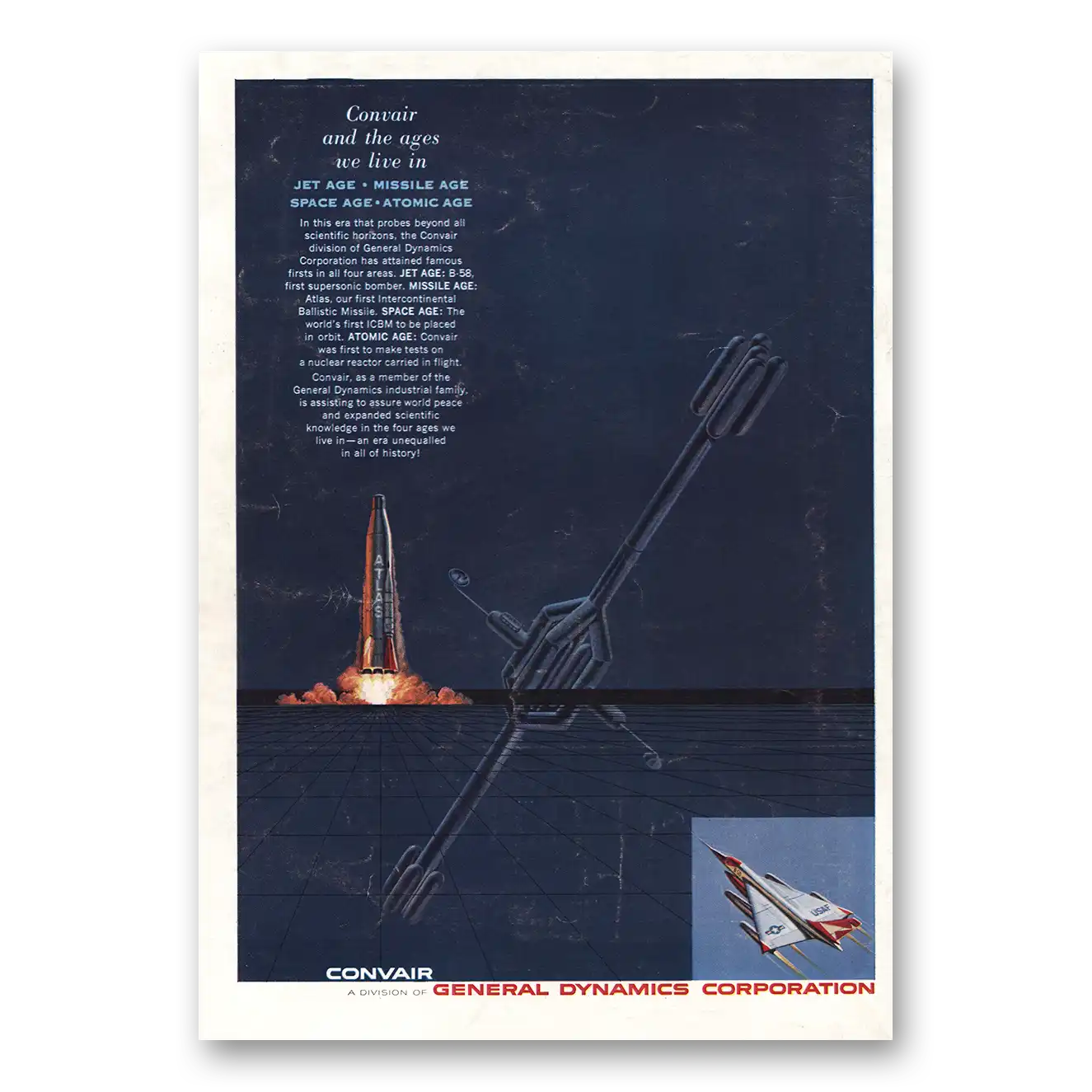 1959 General Dynamics Print Ad | Convair And The Ages