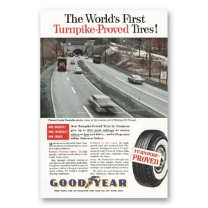 1959 Goodyear Tires Print Ad | Pennsylvania Turnpike