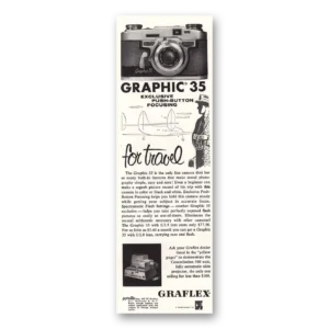 1959 Graflex Cameras Print Ad | Push Button