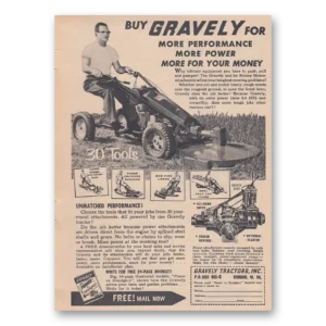 1959 Gravely Tractors Print Ad | More Power