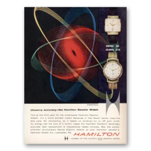 1959 Hamilton Watch Print Ad | Uncanny Accuracy