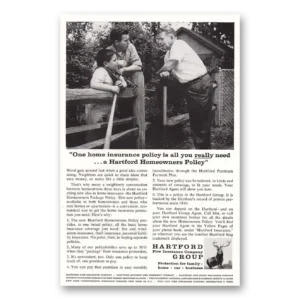 1959 Hartford Insurance Print Ad | Home Insurance
