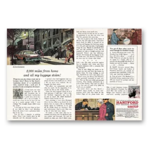1959 Hartford Insurance Print Ad | Miles From Home