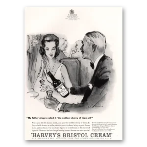 1959 Harveys Bristol Cream Print Ad | My Father