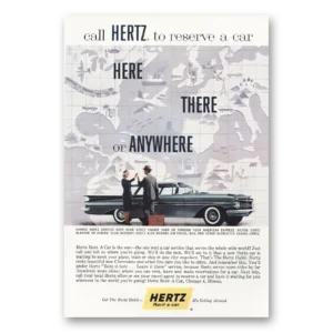 1959 Hertz Rent a Car Print Ad | Anywhere