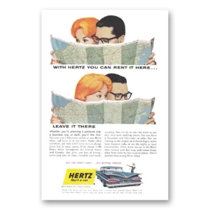 1959 Hertz Rent a Car Print Ad | Rent It