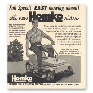 1959 Homko Rider Print Ad | Full Speed