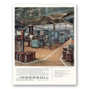1959 Ingersoll Milling Machine Print Ad | British Ford