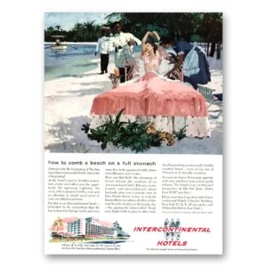 1959 InterContinental Hotels Print Ad | Comb Beach