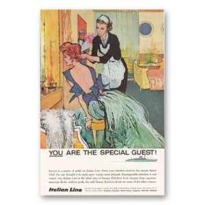 1959 Italian Line Print Ad | Special Guest