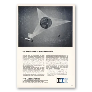 1959 ITT Laboratories Print Ad | Far Reaches Mans Knowledge