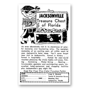 1959 Jacksonville Florida Print Ad | Treasure Chest