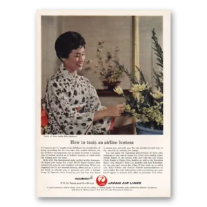 1959 Japan Air Lines Print Ad | Yoko Mayuzumi